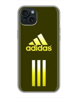 Чохол для iPhone 15 Plus з картинкою «Оливковий градієнт Adidas»