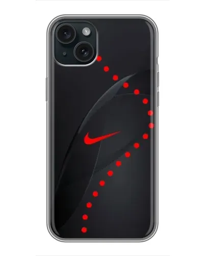 Чохол для iPhone 15 Plus з картинкою «Абстрактний дизайн Nike»