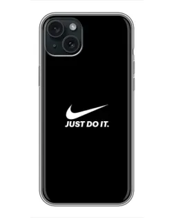 Чохол для iPhone 15 Plus з картинкою «Мінімалізм від Nike»
