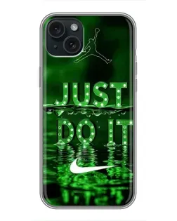 Чохол для iPhone 15 Plus з картинкою «Зелений неоновий Nike»