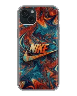 Чохол для iPhone 15 Plus з картинкою «Nike в абстракції»
