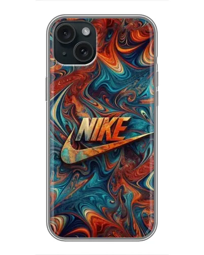 Чохол для iPhone 15 Plus з картинкою «Nike в абстракції»
