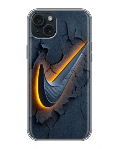 Чохол для iPhone 15 Plus з картинкою «Об'ємний логотип Найк»