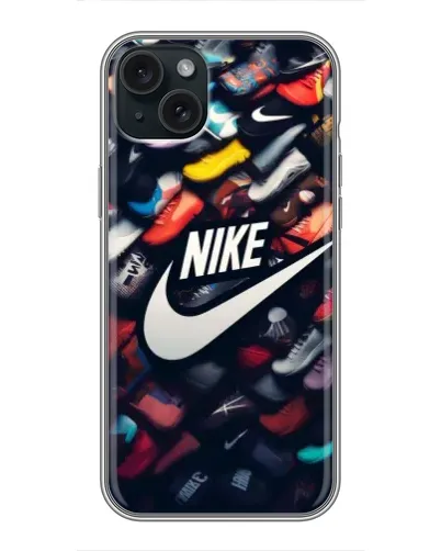 Чохол для iPhone 15 Plus з картинкою «Колекція кросівок Nike»