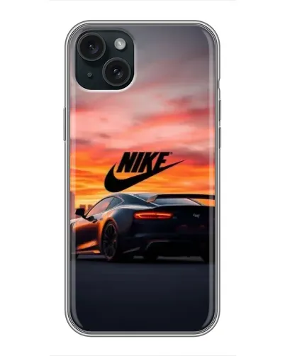 Чохол для iPhone 15 Plus з картинкою «Nike та суперкар»