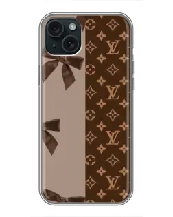 Чохол для iPhone 15 Plus з картинкою «Louis Vuitton — банти»