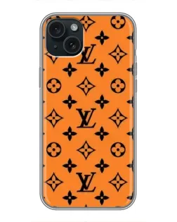 Чохол для iPhone 15 Plus з картинкою «Помаранчевий стиль LV»