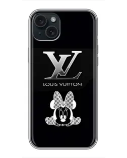 Чохол для iPhone 15 Plus з картинкою «LV та Мінні Маус»