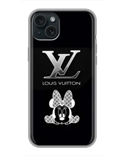 Чохол для iPhone 15 Plus з картинкою «LV та Мінні Маус»