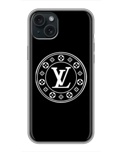 Чохол для iPhone 15 Plus з картинкою «LV — печатка стилю»