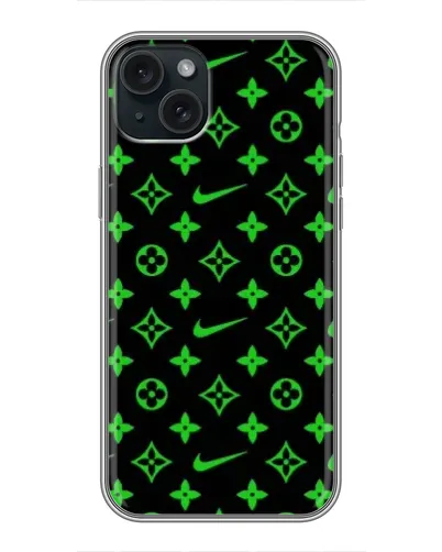 Чохол для iPhone 15 Plus з картинкою «Неоновий принт LV»