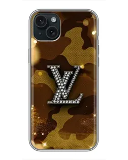 Чохол для iPhone 15 Plus з картинкою «Камуфляжний Louis Vuitton»