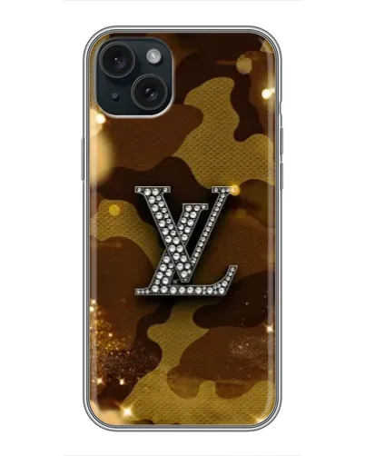 Чохол для iPhone 15 Plus з картинкою «Камуфляжний Louis Vuitton»