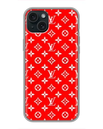 Чохол для iPhone 15 Plus з картинкою «Яскравий паттерн LV»