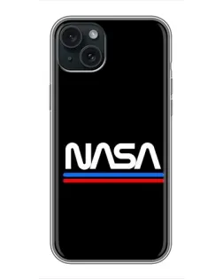 Чохол для iPhone 15 Plus з картинкою «NASA — класика Red Blue»