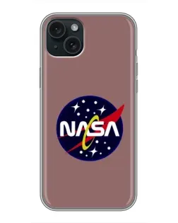 Чохол для iPhone 15 Plus з картинкою «NASA — ретро космос»