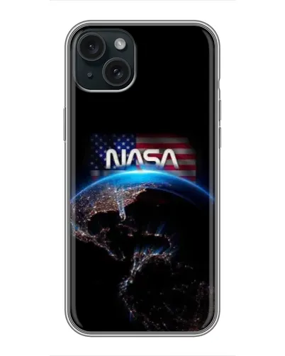 Чохол для iPhone 15 Plus з картинкою «Земля з космосу NASA»