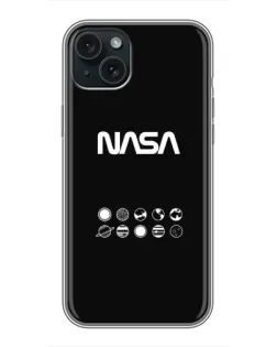 Чохол для iPhone 15 Plus з картинкою «NASA — технічний принт»