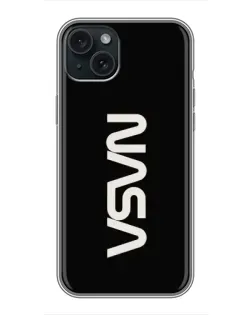Чохол для iPhone 15 Plus з картинкою «NASA — вертикальний логотип»