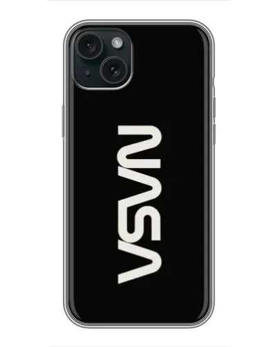 Чохол для iPhone 15 Plus з картинкою «NASA — вертикальний логотип»