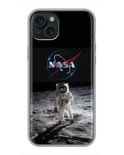 Чохол для iPhone 15 Plus з картинкою «Астронавт на Місяці»