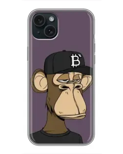 Чохол для iPhone 15 Plus з картинкою «Bored Ape в кепці»