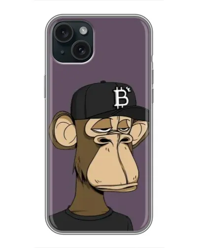 Чохол для iPhone 15 Plus з картинкою «Bored Ape в кепці»