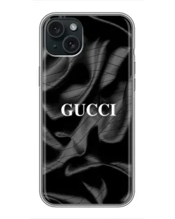 Чохол для iPhone 15 Plus з картинкою «Gucci — шовкові хвилі» Чохол для iPhone 15 Plus з картинкою «Gucci — шовкові хвилі»