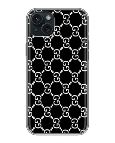 Чохол для iPhone 15 Plus з картинкою «Gucci — сітчастий паттерн»