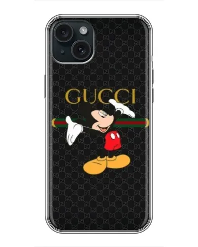 Чохол для iPhone 15 Plus з картинкою «Міккі Маус Gucci»