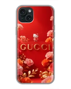 Чохол для iPhone 15 Plus з картинкою «Gucci — золотий сад»