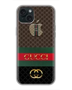 Чохол для iPhone 15 Plus з картинкою «Gucci — брендований десерт»