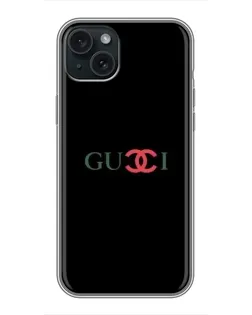Чохол для iPhone 15 Plus з картинкою «Gucci — червоний градієнт»