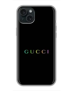 Чохол для iPhone 15 Plus з картинкою «Gucci — неоновий мінімалізм» Чохол для iPhone 15 Plus з картинкою «Gucci — неоновий мінімалізм»