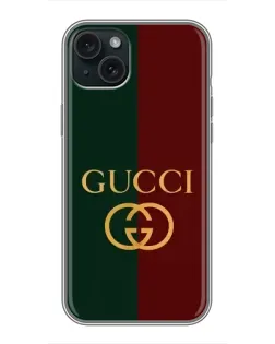 Чохол для iPhone 15 Plus з картинкою «Gucci — темно-зелений градієнт» Чохол для iPhone 15 Plus з картинкою «Gucci — темно-зелений градієнт»
