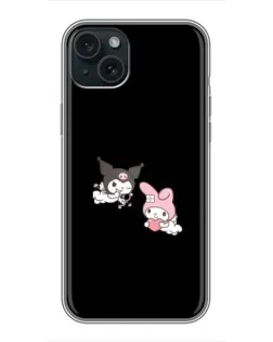 Чохол для iPhone 15 Plus з картинкою «My Melody та Kuromi»