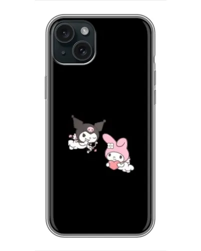 Чохол для iPhone 15 Plus з картинкою «My Melody та Kuromi»