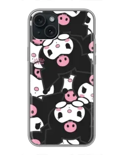 Чохол для iPhone 15 Plus з картинкою «Kuromi з сердечком»