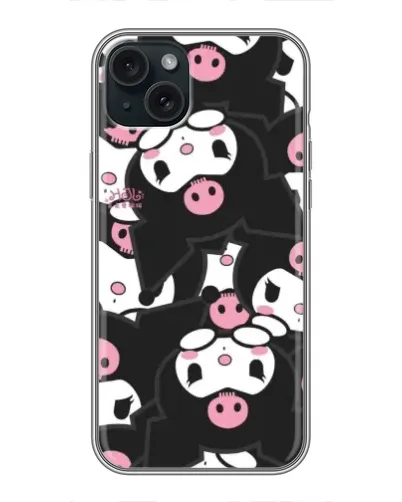 Чохол для iPhone 15 Plus з картинкою «Kuromi з сердечком»