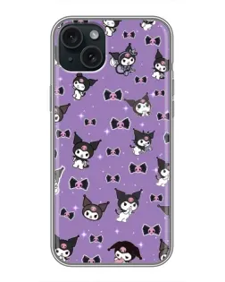 Чохол для iPhone 15 Plus з картинкою «Kuromi — патерн»