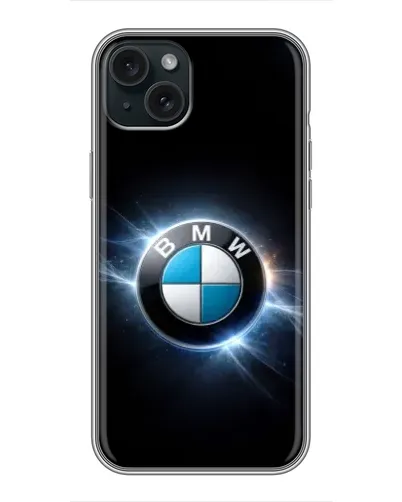 Чохол для iPhone 15 Plus з картинкою «BMW — неонове сяйво» Чохол для iPhone 15 Plus з картинкою «BMW — неонове сяйво»
