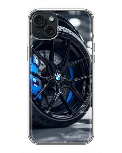 Чохол для iPhone 15 Plus з картинкою «Колесо BMW зблизька» Чохол для iPhone 15 Plus з картинкою «Колесо BMW зблизька»