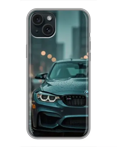 Чохол для iPhone 15 Plus з картинкою «BMW у вогнях міста» Чохол для iPhone 15 Plus з картинкою «BMW у вогнях міста»