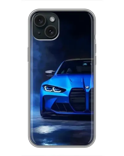 Чохол для iPhone 15 Plus з картинкою «Блакитна BMW M4» Чохол для iPhone 15 Plus з картинкою «Блакитна BMW M4»