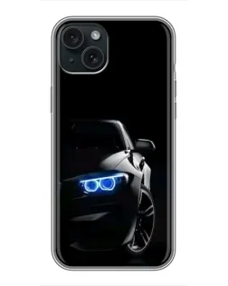 Чохол для iPhone 15 Plus з картинкою «BMW — нічний погляд»