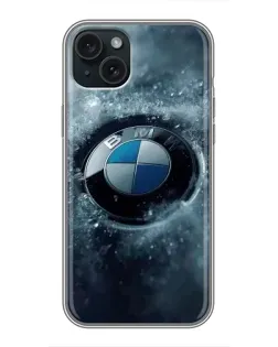 Чохол для iPhone 15 Plus з картинкою «Логотип BMW — лід»