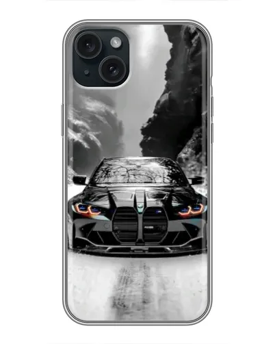 Чохол для iPhone 15 Plus з картинкою «BMW — акварельний дрифт» Чохол для iPhone 15 Plus з картинкою «BMW — акварельний дрифт»