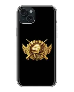 Чохол для iPhone 15 Plus з картинкою «PUBG — помаранчевий градієнт»