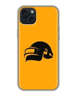 Чохол для iPhone 15 Plus з картинкою «PUBG — золотий шолом»