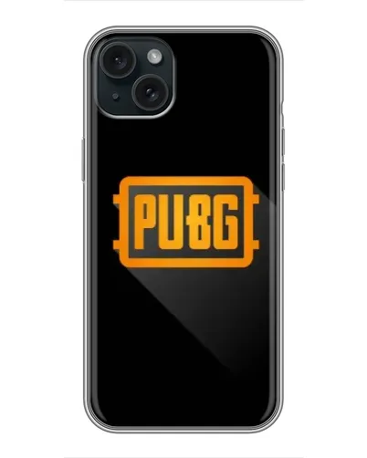 Чохол для iPhone 15 Plus з картинкою «PUBG — рамка лого»